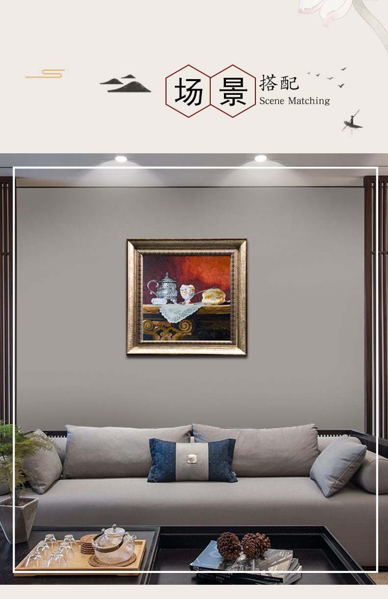 餐厅手工刺绣装饰画