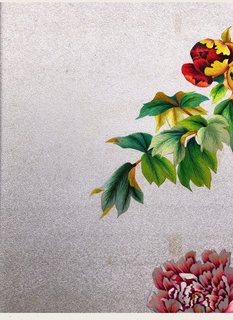 苏绣画富贵牡丹