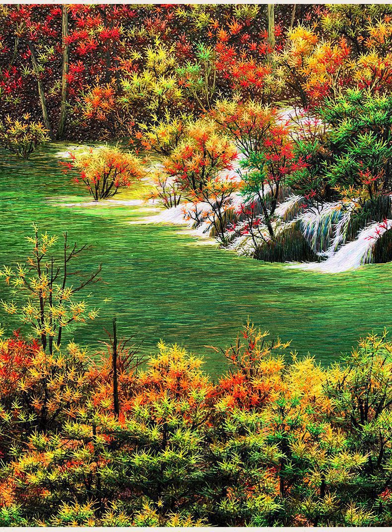 苏绣画风景秋